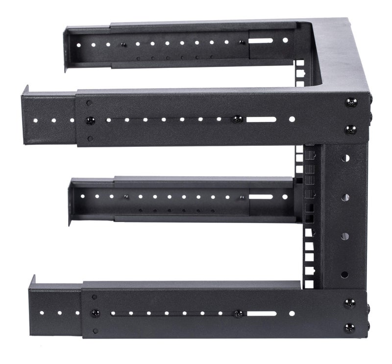 Kenuco 6U Adjustable Depth Wall Mount Open Frame Steel Network Equipment Rack 17.75 Inch Deep - Image 5